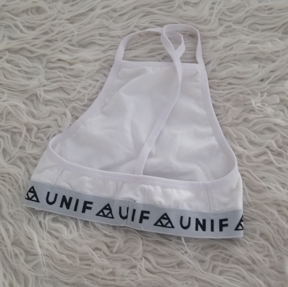 Unif high neck sportsbra/bralette xs white nwot - Picture 4 of 5